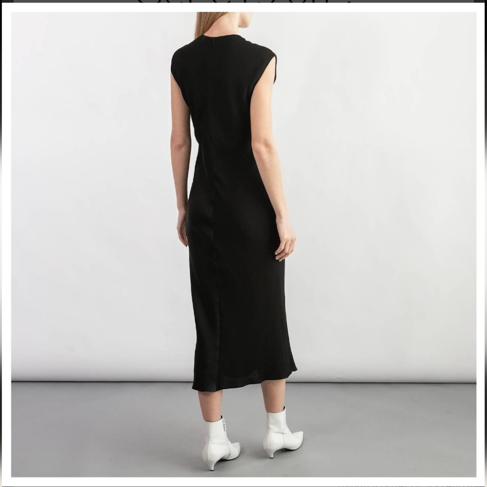 Haider Ackermann Black Embroidered Midi Dress Size 36 - Picture 3 of 15